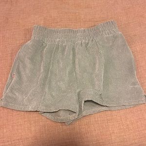 corduroy sage green shorts